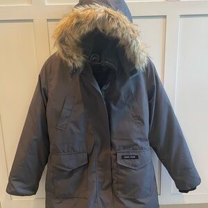 Canada Goose Gray Parka with Fur Hood